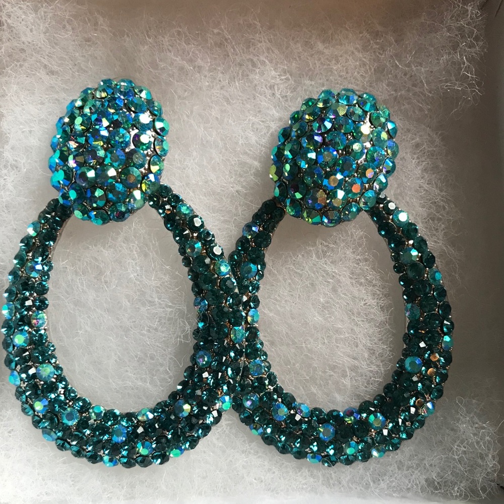 Turquoise Pageant/Prom Earrings